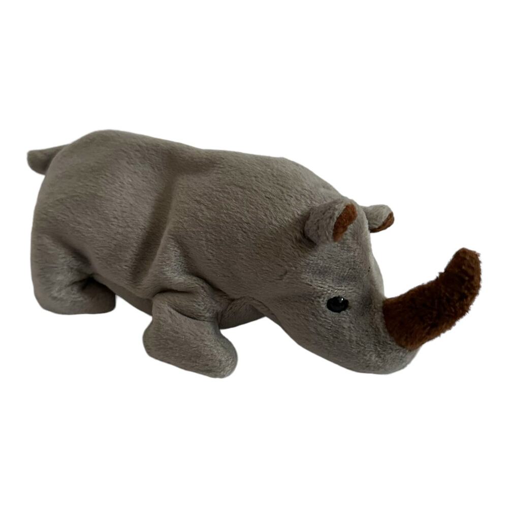 Beanie Baby Spike Rhinoceros 1996 Vintage Ty Beanbag Plush Stuffed Animal Toyd